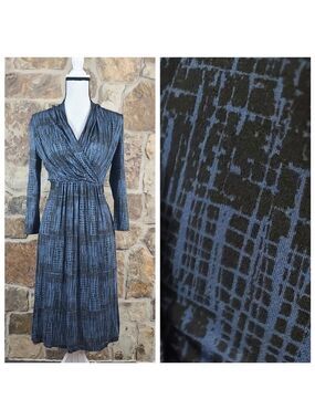 MaxMara 40 6 Ponte Knit Abstract Dress
